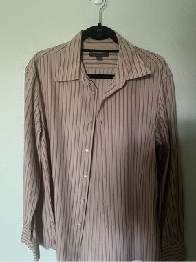 John Varvatos Button Down Shirt Size L – Classic Striped